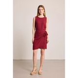 Gusto Anvelop Kesim Mini Keten Etek - Bordo - XL
