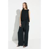 Gusto İp Kemerli Modal Pantolon - Siyah