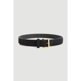 Gusto Kare Tokalı Suni Süet Kemer - Siyah
