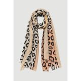 Gusto Leopar Desenli Şal - Vizon