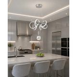 Gusto Lighting Laura Tek Top LED Sarkıt Avize,krom,3 Renk Yanabilen LED Avize, Modern Salon Oda LED Avize