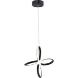 Gusto Lighting Lily Tek Top LED Sarkıt Avize,siyah,3 Renk Yanabilen LED Avize, Modern Salon Oda LED Avize