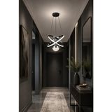 Gusto Lighting Modern Carla Tek Top LED Sarkıt Avıze,siyah ,3 Renk Ayarlanabilir LED Avize.antre