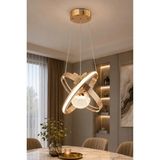 Gusto Lighting Nova Tek Top Gold LED Sarkıt Avize,3 Renk Yanabilen Modern Avize,salon LED Avize