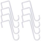 Gutapo Vinil Çit Kancaları Veranda Kancaları Beyaz - 8'li Paket 7,6 x 20,3 cm, İç ve Dış Mekan Asma Işıkları, Bitkiler ve Saksılar, Kuş Yemliği, Dekorasyonlar, Fıskiye, Hortum..