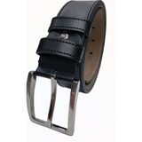 Gutiero Erkek Deri Kemer Siyah Dikişli 4 cm - 130 cm