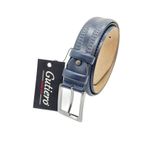 Gutiero Erkek%100 Hakiki Deri Lacivert Klasik Kemer, 120 Cm, DK-103