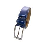 Gutiero Erkek%100 Hakiki Deri Lacivert Klasik Kemer, 130 Cm, DK-100