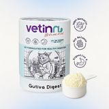 Gutiva Digest - Kedi Sindirim Sağlığı Destekleyici, Toz Form, Prebiyotik ve Probiyotik, Diyare ve Dışkı Formu Düzenleyici, Bağışıklık Desteği