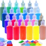 Guuozzli 24 ADET Sanat Kumu, 1.5oz Renkli Kum Şişeleri, Kum Sanatları ve El Sanatları Seti, Çocuklar için Doğal Kum, DIY Kum Boyama, Düğün Dekorasyonu