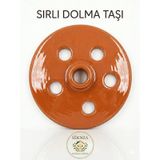 Güveç Dolma Sarma Taşı Kapağı Sırlı Çömlek 18 Cm Çok Renkli