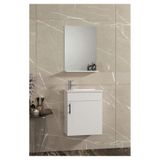 Güven Collection 42x24 Cm Beyaz Mdf Seramik Lavabolu Asma Banyo Dolabı Takımı