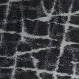 Güven Collection Ege Bukle Baskılı 6 mm 400 cm Duvardan Duvara Halı Beyaz-Siyah
