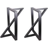 Güven Dekoratif Metal Masa Ayak 70 x 60 cm Mat Siyah Renk Dayanıklı Yapı ile Modern Tasarım