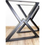 Güven Dekoratif Siyah Metal Ayaklı Bahçe Masası70x70 cm