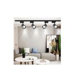 GÜVEN LİGHT 4 Lü Set Siyah Kasa Ray Spot 1 Metre Ray Dahil Ultra Beyaz Işıklı Ray Spotlu Led Işık