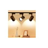 Güven Light Siyah Kasa ve Günışığı 4 Adet 360 Derece Dönen LED Ray Spot Lamba 1 Metre Raylı Armatür