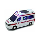 Güven Pilli 3D Işıklı Ambulans Arabası 17 cm Erkek Çocuklar İçin Eğlenceli Oyuncak