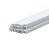 Güven Sanat 5750288 6x6 mm 50 cm 5 Adet Plastik Beyaz İçi Boş Kare Çıta