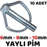 Güven Yaylı Pim Traktör Pimi 8mm 10 Adet Uyumlu Parça (530007723) İş Makinesi Yedek Parçası