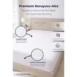 Güvenal Aquavia Kapitoneli Fitted Su Geçirmez Yatak Koruyucu Alez | Full Kenar | Tek Çift Battal Bebek Çocuk - Beyaz - 180 x 200 cm