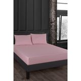 Güvenal Bianna Pamuk Saten Lastikli Çarşaf Takımı | Nevresim | Nevresim Takımı | Pamuklu Çarşaf | - Pembe - 180 x 200 + 30cm