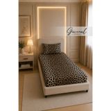 Güvenal Carmen %100 Pamuk Tek Kişilik Desenli Yastık Kılıflı Lastikli Çarşaf Seti | Yastık Kılıfı | Lastikli Çarşaf | Uyku Seti | Çeyiz - 100 x 200 cm - Leopar