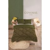 Güvenal Elite Wellsoft Battal Boy Çift Taraflı Yastık Kılıflı Lüx Yorgan Seti | Yorgan | Uyku Seti | Çeyiz - Yeşil