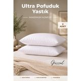 Güvenal Fluffy 2'li Silikon Elyaf Dolgulu Yastık Set | 800 gr | Ultra Yumuşak | Dolgun | 50X70 cm - 2 Adet Yastık - 50 x 70 cm - Beyaz