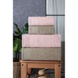 Güvenal Gala 4'lü Banyo Havlusu Havlu Takımı Havlu Havlu Seti I Hamam Set I Çeyiz Havlusu Kahverengi