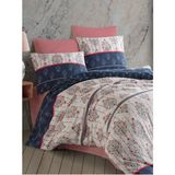 Güvenal Lastikli Çarşaflı Çift Kişilik Nevresim Takımı - 200 x 220 cm - Lacivert