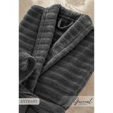 Güvenal Lily | Pamuklu Unisex Şalyaka Çizgili Cepli Bornoz | Kadın Bornoz | Erkek Bornoz | Banyo | Ev Tekstili | Çeyiz - 1 Adet