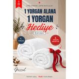 Güvenal Moon Çift Kişilik Yorgan | 1 Yorgan + 1 Yorgan Hediyeli | Ultra Yumuşak 4 Mevsim Konforlu Uyku Seti - 195 x 215 cm - Beyaz
