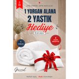 Güvenal Moon Çift Kişilik Yorgan | 1 Yorgan + 2 Yastık Hediyeli | Ultra Yumuşak 4 Mevsim Konforlu Uyku Seti