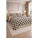 Güvenal Prestije Lastikli Çarşaflı Çift Kişilik Nevresim Takımı | Çeyiz Listesi | Nevresim | Uyku Seti - Kahverengi - 200 x 220 cm
