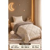Güvenal STAR'SS | Yıldız Desenli Wellsoft Çift Taraflı Tek Kişilik Lastikli Çarşaf + Yastık Kılıflı Uyku Seti | Yatak Örtüsü | Yorgan | Lastikli Çarşaf | Yastık Kılıfı | Yıldız | Uyku - 3 Parça