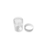 Güvenç Ambalaj 100 Adet - 25ml Boş Kapaklı Plastik Şeffaf Kristal Mini Kutu - Numune Kabı