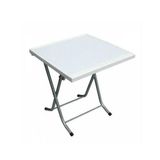 Güvenç Metal Ayaklı 60X60 cm Beyaz Katlanabilir Plastik Masa
