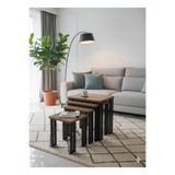 GÜVENÇ Modern 4'lü Zigon Sehpa Takımı Seti - Yenilikçi Tasarım Özel Üretim 45° Freze Detaylı MDF Ayaklı