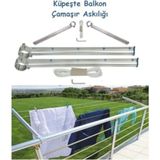 Güvenevi Küpeşte Balkon Çamaşır Askılığı Balkon Kurutmalık Alüminyum