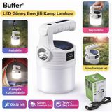 Güvenli Sepet LED Güneş Enerjili Kamp LAMBASI–2000 Lümen Süper Parlak, 5 Aydınlatma Modlu,usb ile Şarj Edilebilir Dış Mekan,asılabilir Torch El Feneri