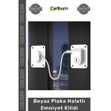 #Güvenlik Ev Çocuk Güvenliği Sağlam Çelik Halat Kontrollü Açılma Beyaz Plaka Halatlı Emniyet Kilidi