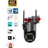 Güvenlik Kamerası 2 2mp 4K Full Hd Ip Kamera Wifi Özellikli Hareket Takipli Gece Sensörlü Sirenli Kamera Blm-49 - Siyah
