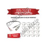 Güvenlik Kamerası Montaj Kablosu Kolay Kurulum Bnc-Power 16Li