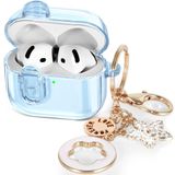 (Güvenlik Kilidi) Şeffaf Kılıf Sevimli Apple Airpods 4 Kılıf 2024 Kadın ile Uyumlu, Mciaobs Şeffaflık Yumuşak TPU Hava Bölmeleri 4 Nesil Kılıf iPod 4 Kulaklık Kılıfı Kız Bling Anahtarlık Airpod iPod