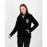 Güvenlik Nakışlı Bayan Siyah Polar Mont (Armalı) - 3XL
