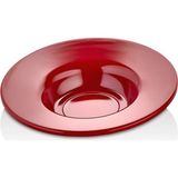 GuvenliPazar 12 Adet 11 cm Kırmızı Melamin Soft Çay Tabağı – Bulaşık Makinesinde Yıkanabilir Dayanıklı Çay Tabak