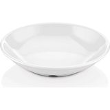 GuvenliPazar 12 Adet 20 cm Çukur Yemek Çorba Tabağı Makinede Yıkanabilir Beyaz Servis Tabağı (3,8 cm Yükseklik)