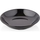 GuvenliPazar 12 Adet 20 cm Çukur Yemek Çorba Tabağı Makinede Yıkanabilir Siyah Servis Tabağı (3,8 cm Yükseklik)