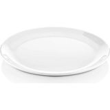 GuvenliPazar 12 Adet Melamin Tatlı Servis Tabağı Makinede Yıkanabilir Dayanıklı Sunum Tabağı 25 cm - Beyaz